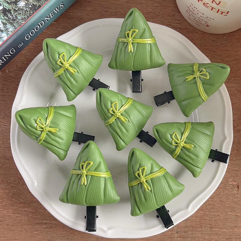 Wholesale Cute Funny Imitation Rice Dumpling Hairpin